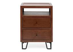 Heal's Brunel Bedside Table Dark Wood