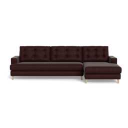 Heal's Mistral Right Hand Facing Corner Sofa Smart Luxe Velvet Acorn Natural Beech Feet - thumbnail 2