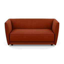 Heal's Valley 2 Seater Sofa Nobilis Velvet Rust Walnut Stain Feet - thumbnail 1