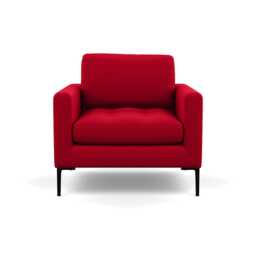 Heal's Eton Armchair Melton Wool Red Oxide Black Feet
