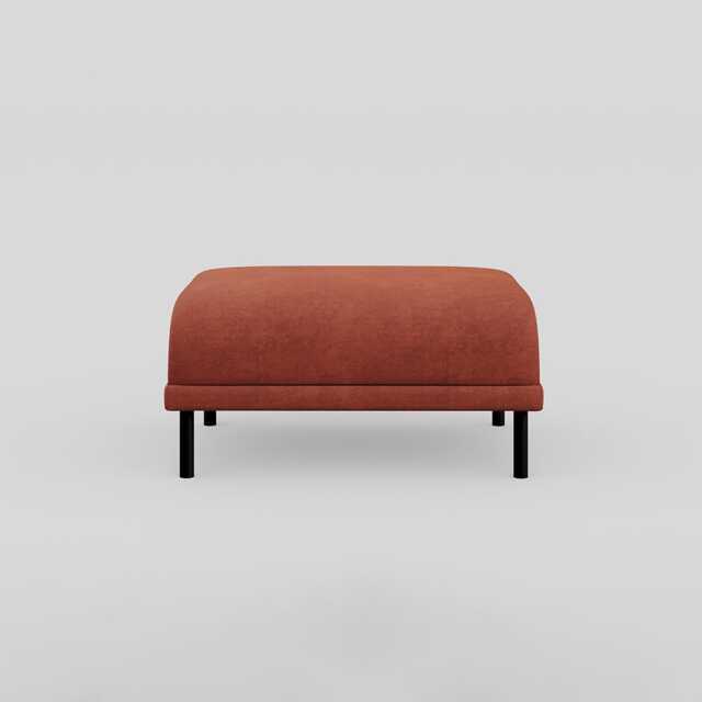 Heal's Harri Footstool Smart Luxe Velvet Tawny