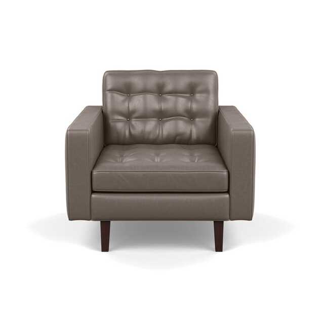 Heal's Hepburn Armchair Daino Leather Elephant Wenge Feet