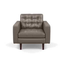 Heal's Hepburn Armchair Daino Leather Elephant Wenge Feet