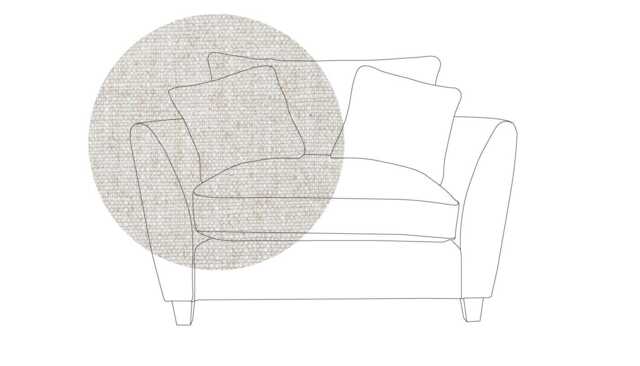 Heal's Torino Loveseat Broad Weave Tin Black Feet