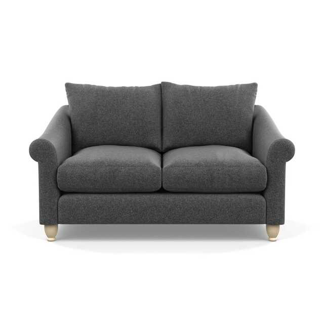 Heal's Devon 2 Seater Sofa Melton Wool Granite Natural Feet - image 1