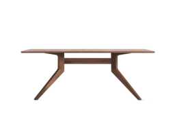 Case Cross Fixed Dining Table Walnut