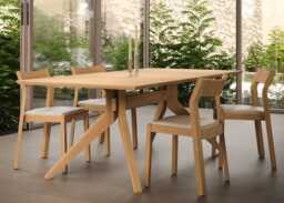 Case Cross Fixed Dining Table Walnut - thumbnail 2