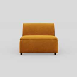 Heal's Aurelie Armless Insert Module Smart Luxe Velvet Cognac