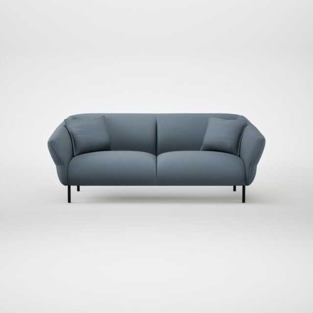 Heal's Alto 3 Seater Sofa Smart Cotton Linen Celestial Black Feet - image 1