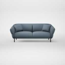 Heal's Alto 3 Seater Sofa Smart Cotton Linen Celestial Black Feet - thumbnail 1