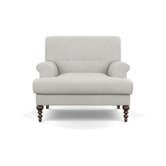 Scp Oscar Formal Armchair Capelo Linen-Cotton Sea Salt Walnut Feet