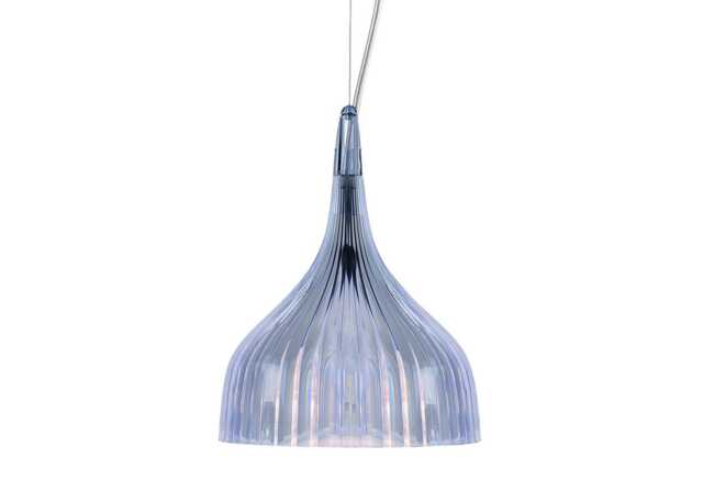 Kartell E' Pendant Transparent Blue