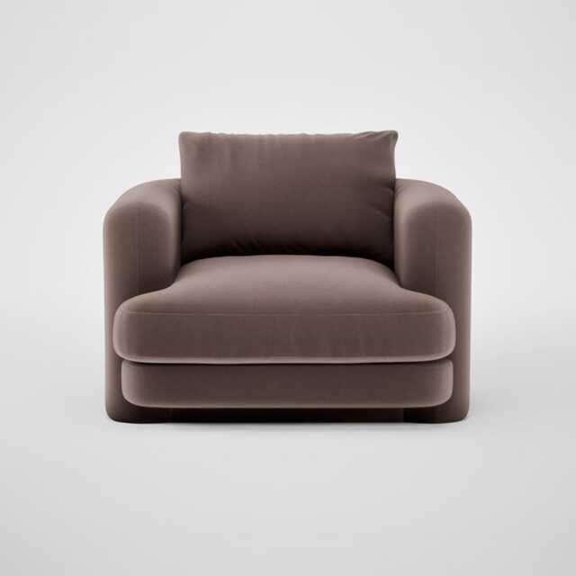Heal's Rafi Swivel Armchair Smart Velvet Mouse