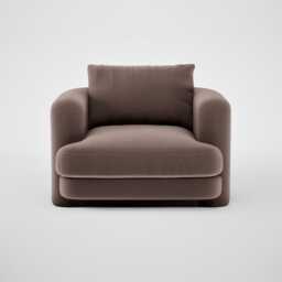 Heal's Rafi Swivel Armchair Smart Velvet Mouse