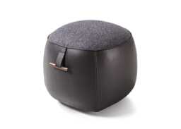 Porada Lagom Small Pouf Motley 300 Pelle Leather Plus C14