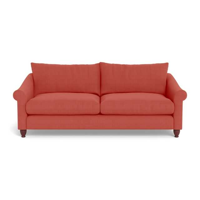 Heal's Devon 4 Seater Sofa Linen Grenadine Walnut Stained Feet