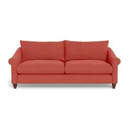 Heal's Devon 4 Seater Sofa Linen Grenadine Walnut Stained Feet