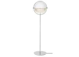 Gubi Multi Lite Floor Lamp Chrome Black Shade - thumbnail 2