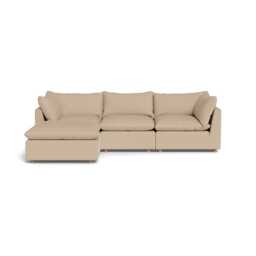 Heal's Astrid Left Hand Facing Corner Sofa Capelo Linen-Cotton Bamboo Natural Beech Feet