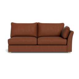 Heal's Tailor Large Corner Unit Right Hand Facing Smart Luxe Velvet Tawny Natural Feet