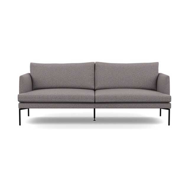 Heal's Matera 3 Seater Sofa Loop Boucle Granite Black Feet