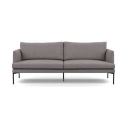 Heal's Matera 3 Seater Sofa Loop Boucle Granite Black Feet