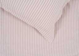 Heal's Washed Linen Blend Natural Stripe Duvet Cover Super King