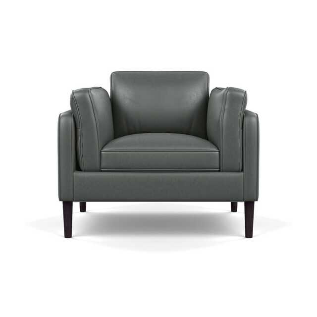 Heal's Sonno Armchair Daino Leather Steel Wenge Black Feet - image 1