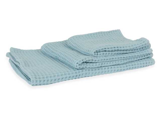 Heal's Waffle Bath Sheet Sea Blue 100 x 160cm