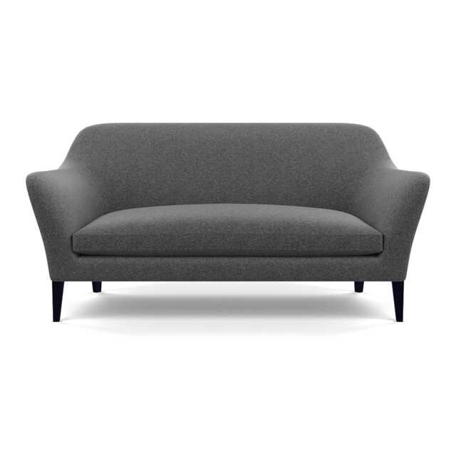 Heal's Wallis 3 Seater Sofa Melton Wool Granite Black