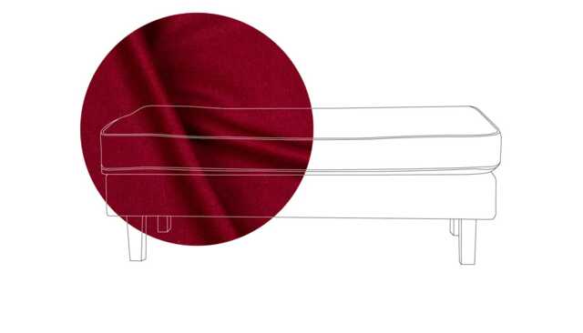 Heal's Hepburn Ottoman St Moritz Wool Red Natural Feet - image 1