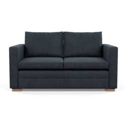 Heal's Palermo 2 Seater Sofa St Moritz Wool Grey 160 Brass and Walnut Feet