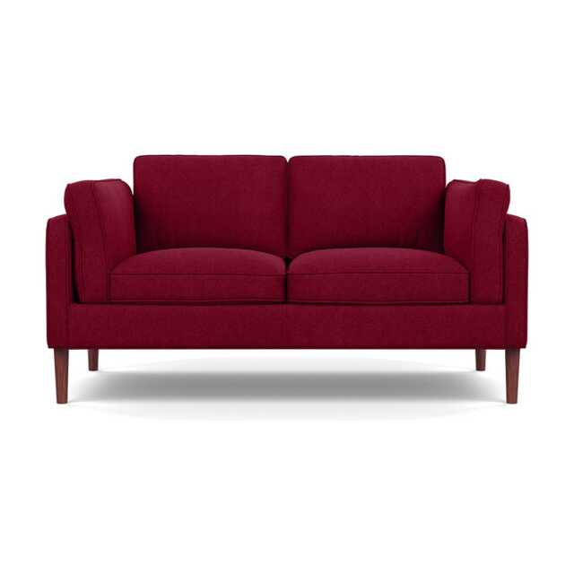 Heal's Sonno 2 Str Sofa St Moritz Wool Red 74 Walnut Feet