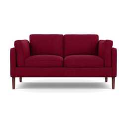 Heal's Sonno 2 Str Sofa St Moritz Wool Red 74 Walnut Feet