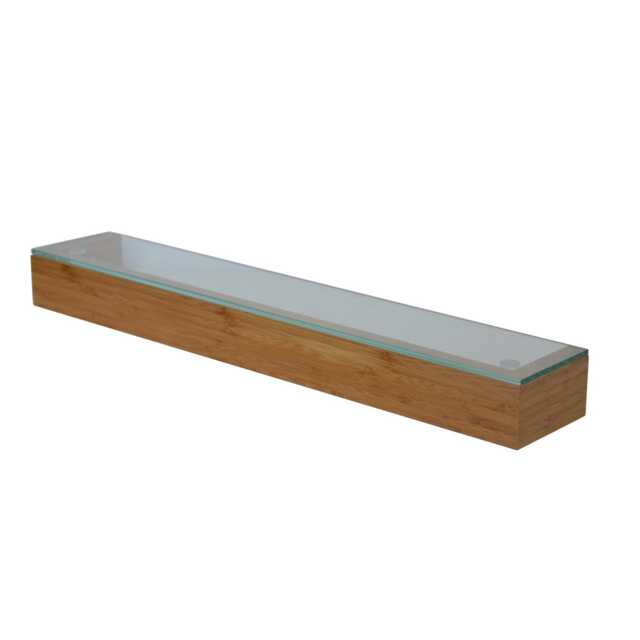 Wireworks Coffee Bamboo Glass Shelf