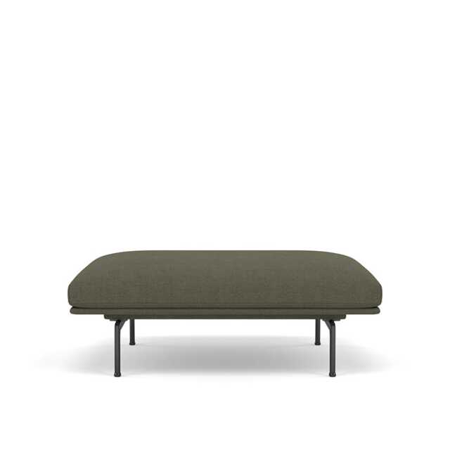 Muuto Outline Pouf Kvadrat Fiord Fabric Dark Green 961