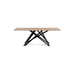 Heal's Vienna Dining Table 200x100cm Grey Oiled Oak Natural Edge Filled
