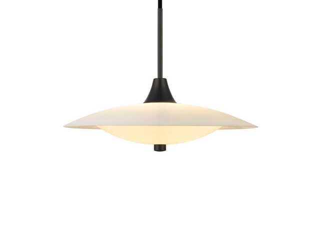 Halo Baroni Pendant D35 Opal Glass/Black Metal