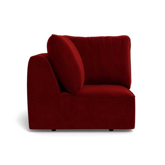 Heal's Morven Corner Unit Smart Luxe Velvet Mulberry