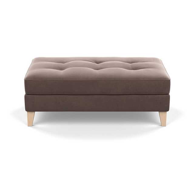 Heal's Mistral Footstool Smart Velvet Mouse Natural Feet