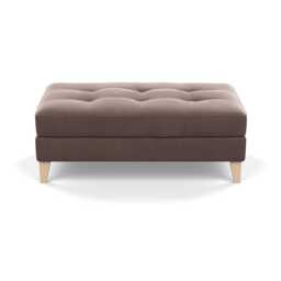 Heal's Mistral Footstool Smart Velvet Mouse Natural Feet