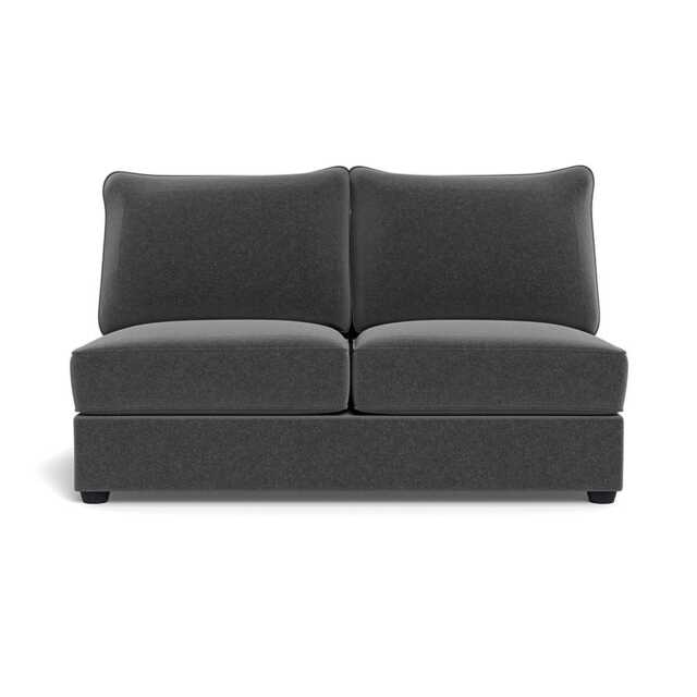 Heal's Tailor Medium Armless Unit Melton Wool Granite Black Feet