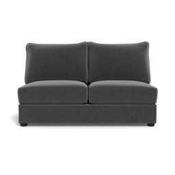 Heal's Tailor Medium Armless Unit Melton Wool Granite Black Feet
