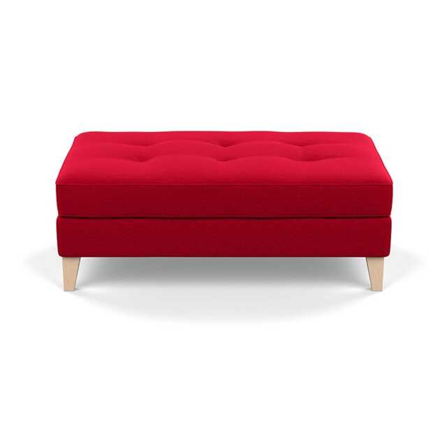 Heal's Mistral Footstool Melton Wool Red Oxide Natural Feet