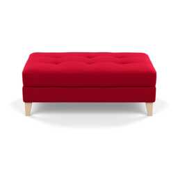 Heal's Mistral Footstool Melton Wool Red Oxide Natural Feet
