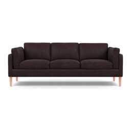 Heal's Sonno 4 Str Sofa Heritage Leather Dark Walnut 2069 Natural Feet - thumbnail 1