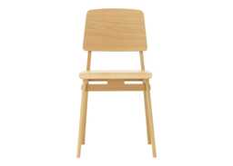 Vitra Chaise Tout Bois Dining Chair Felt Glides Natural Oak