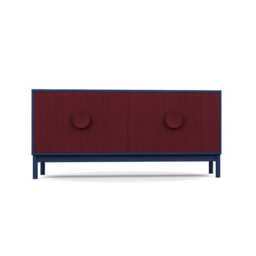 Heal's Tinta Sideboard Blue Stain Frame Red Stain Doors