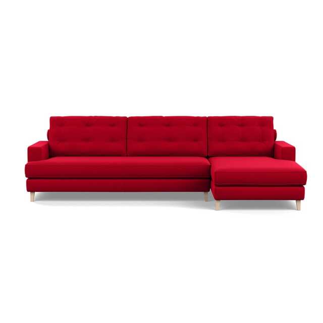 Heal's Mistral Right Hand Corner Sofa Melton Wool Red Oxide Natural Feet