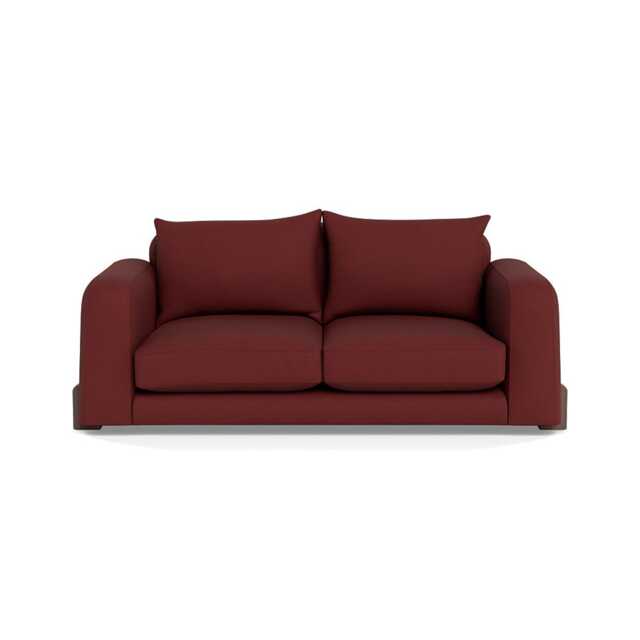 Heal's Nuvola 3 Seater Sofa Capelo Linen-Cotton Etruscan Red Walnut Stained Feet